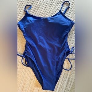 Stylish Women's Blue One Piece Swimsuit